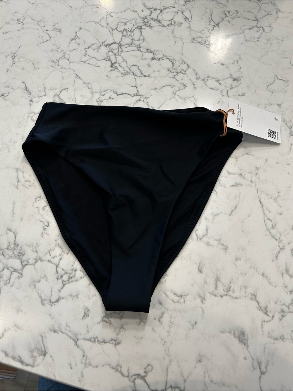 Quince Black High-Waist Bikini Bottom